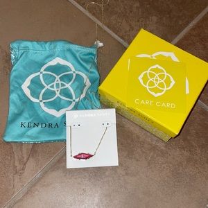 Kendra Scott Burgundy Diamond size Stone Necklace